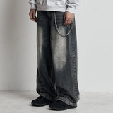 FADE WASHED DENIM BALLOONPANTS