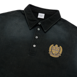 25SS WASHING EMBO RUGBY SWEATSHIRT BLACK