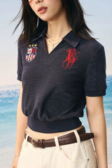 Textured Towel Fabric Polo Shirt