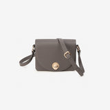 ISLE MINI shoulder leather bag / Mud Grey