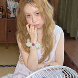 star button scrunchie green