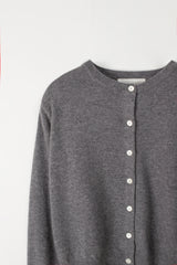 Camel round cardigan (Grey)