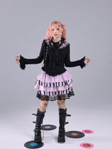 EVIL TOOTH ストライプシンフォニーノートパフィ―スカート