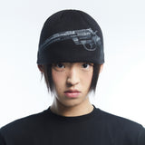 Support Serires GunMen Beanie Black ビニー ニット帽