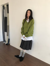 リブレイヤードニーハイソックス (5 Colors)