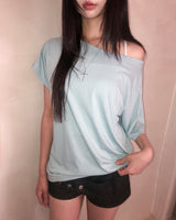 デキル オフショルダー 半袖Tシャツ