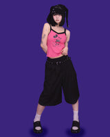striped bermuda pants (belt set / 2color)