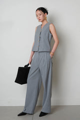 Slim Line Vest__Gray Stripe