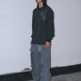 Untitled Starrynight Small Stripe Long Sleeve BLack Chacoal