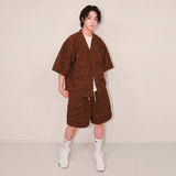 flower robe cardigan_brown