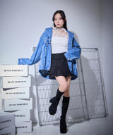 UNISEX フーディデニムジャケット
