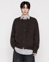 (UNISEX)ウールブレンド ニット カーディガン