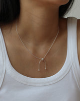 [Silver 925] Sliding Bow Necklace