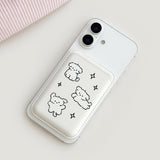 [Macsafe] トゥインクルパピーマグセーフレザーカードウォレット