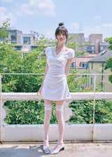 [MADE] Roena Halter-Neck Lace Mini Dress