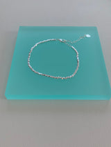 Silver square beads bracelet