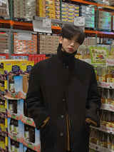 Pleddy フレンチチンストラップウールコート (2color)