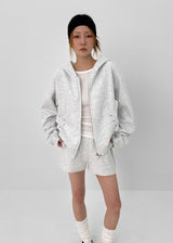 [MADE] Plain Cotton Hooded Zip-up