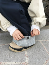 チェックボタンロールアップワイドパンツ (2c)