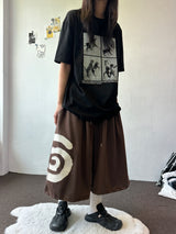 Hip Tone Side Big Snail Balloon Bermuda Shorts 4color