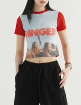 ジンジャークロップTシャツ