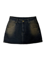 [BELT & INNER SHORTS] AUTUMN DENIM BROWN KHAKI DENIM SKIRT – SK