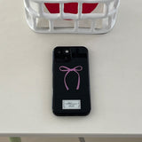 ribbon glossy glass bumper case (black)