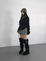 cable wool pumkin shorts(3 color) 