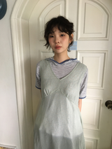 YWDフラワー シフォン ドレス (3color)