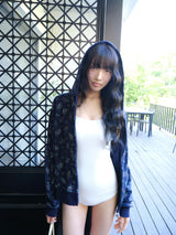 terry floral hoodie