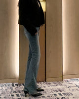 Fade bootcut denim pants