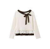 Lucy Square Neck Dot Frill Knit