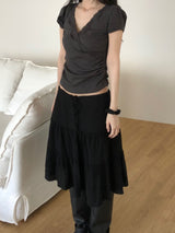 Elin Lace Puff Short-Sleeved T-shirt (2 colors)