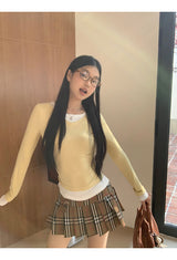 ダブルカラーレイヤード長袖Tシャツ