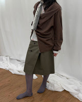 Plush Diagonal  Zip Up (2colors)