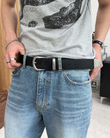 ロット ワイド マット レザー ベルト
