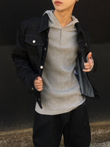 Yeezy Relax Fit Henley Neck Hoodie 4C