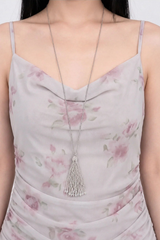BEADED TASSEL LONG NECKLACE (2COLORS!)