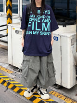 buckle flap cargo bermuda pants
