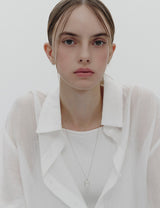 26SS★ [Premium Plating] Volume Square AB TAG Necklace