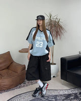 Ber Cross Eyelet Bermuda Pants