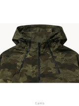 Camo Hood Zipper Jacket