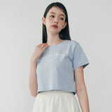 ムーンクロップTシャツ - スカイブルー