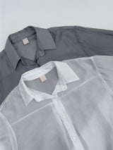 More Tencel See-Through Wrap Blouse