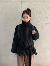 リムロベルトダブルボタンハイネックコート