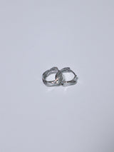  Surgical steel wave ring earrings