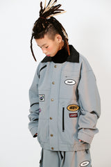 VARIETY PATCH SNAP JACKET ASH BLUE