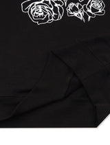 UNISEX Rose Embossedブラウス レギュラーフィット スウェットシャツ ブラック (FCF1TS328M)