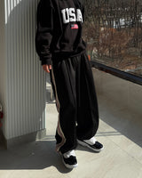 NOCELCOZY Multi-track Wide Sweat Pants 2 colors