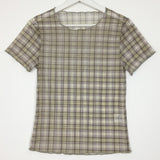Check Sheer Short Sleeve (2color)